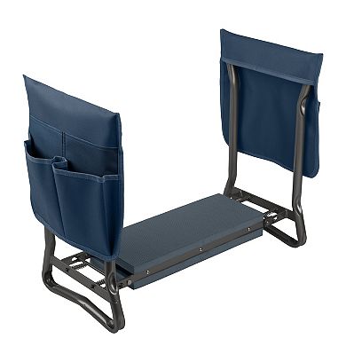 Pure Garden Blue Foldable Garden Kneeler Stool