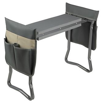 Pure Garden Grey Foldable Garden Kneeler Stool