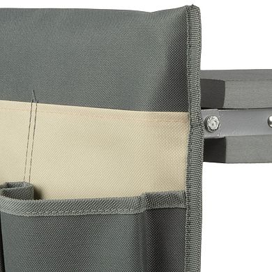 Pure Garden Grey Foldable Garden Kneeler Stool