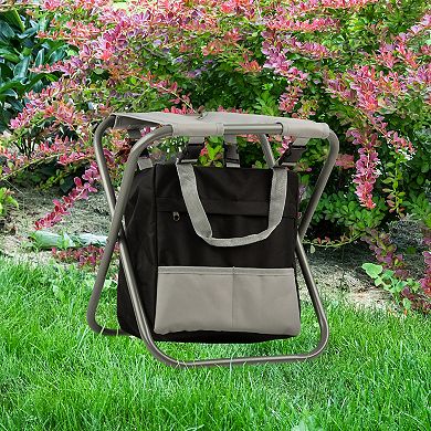 Pure Garden Gardening Stool & Tool Set