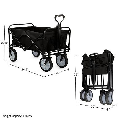 Pure Garden Collapsible Wagon Folding Cart