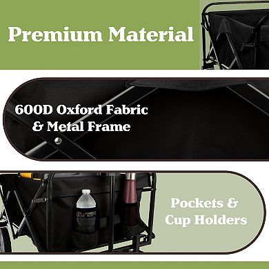 Pure Garden Collapsible Wagon Folding Cart