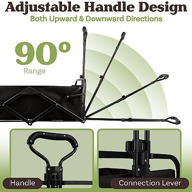 Pure Garden Collapsible Wagon Folding Cart