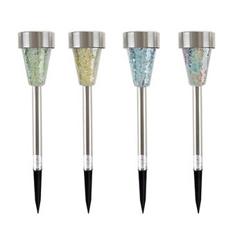 Pure Garden Mosaic Outdoor Solar Light 4 pc Set
