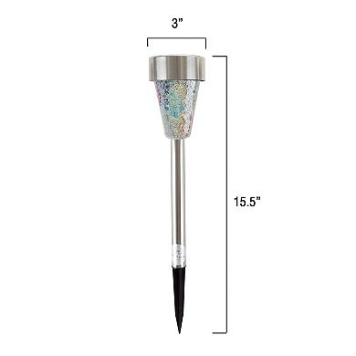 Pure Garden Mosaic Outdoor Solar Light 4-pc. Set