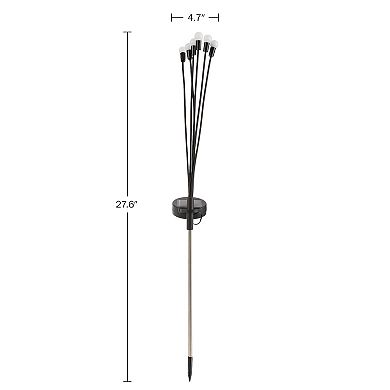 Pure Garden Solar LED Swaying Garden Light 4-pc. Set – IP44 Water-Resistant