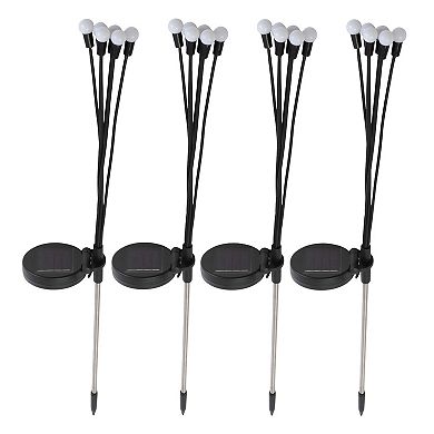 Pure Garden Solar LED Swaying Garden Light 4-pc. Set – IP44 Water-Resistant