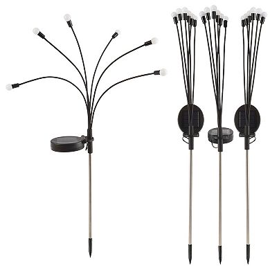 Pure Garden Solar LED Swaying Garden Light 4-pc. Set – IP44 Water-Resistant