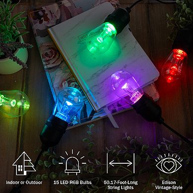 Pure Garden 50-ft. Color-Changing LED Outdoor String Light