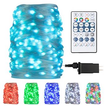 Pure Garden 72-ft. 200 LED Color-Changing Rope Light – Waterproof Outdoor Lighting