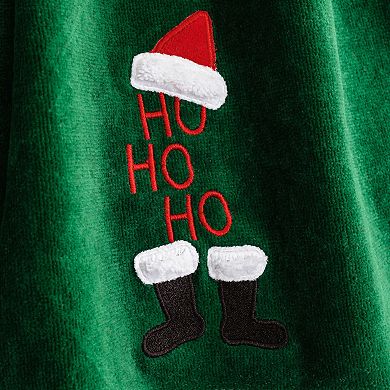 American Soft Linen 2-Piece 100% Cotton Embroidered Christmas Towel Set