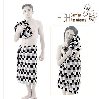 American Soft Linen 6-pc. Combed Turkish Cotton Checkered Bath Towel Set