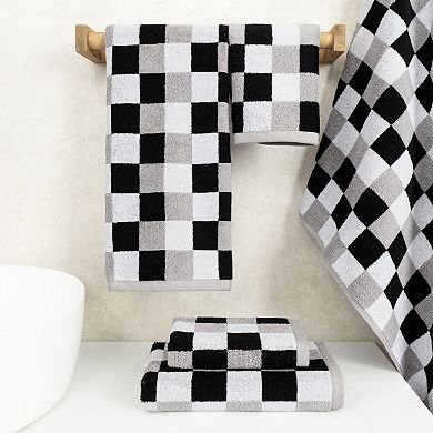 American Soft Linen 6-pc. Combed Turkish Cotton Checkered Bath Towel Set