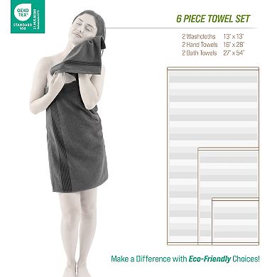 American Soft Linen 6-pc. Cotton Premium Spa Bath Towel Set
