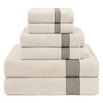 American Soft Linen 6 pc Cotton Premium Spa Bath Towel Set