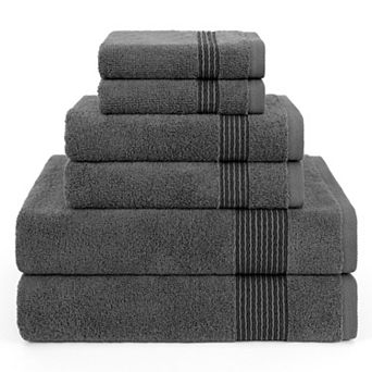 American Soft Linen 6 pc Cotton Premium Spa Bath Towel Set