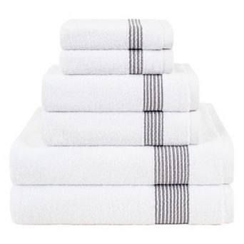 American Soft Linen 6 pc Cotton Premium Spa Bath Towel Set