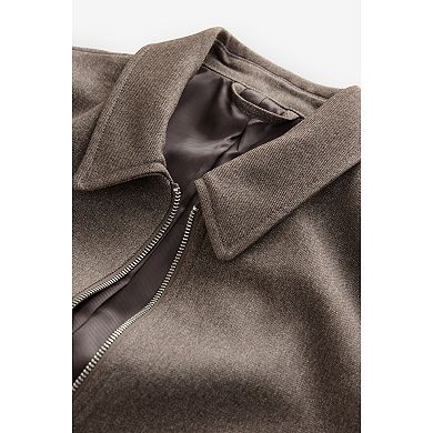 Men's NEXT Brown Taupe Textured Blouson Jacket