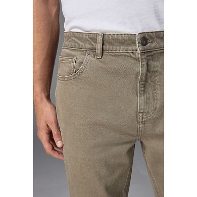 Men's NEXT Mushroom Brown Straight Fit Vintage Stretch Authentic Jeans