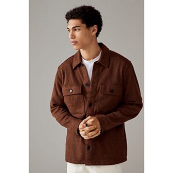 Men's NEXT Stone Textured Boucle Shacket