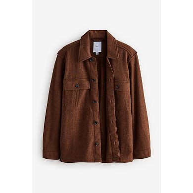 Men's NEXT Stone Textured Boucle Shacket