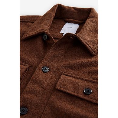 Men's NEXT Stone Textured Boucle Shacket