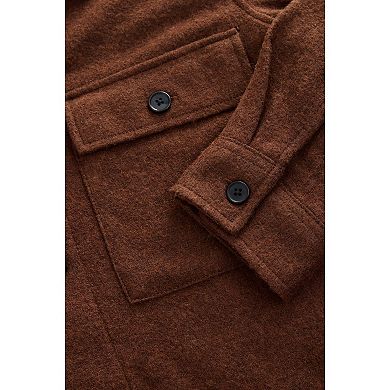 Men's NEXT Stone Textured Boucle Shacket