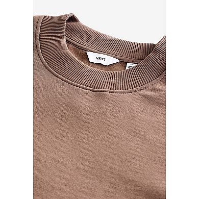 Men's NEXT Regular Fit Cotton-Rich Jersey Crew Sweatshirt