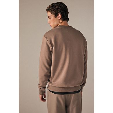 Men's NEXT Regular Fit Cotton-Rich Jersey Crew Sweatshirt