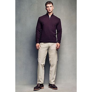Men's NEXT Fig Purple Textured Regular Fit 100% Cotton Premium Quarter-Zip Sweater