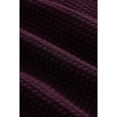 Men's NEXT Fig Purple Textured Regular Fit 100% Cotton Premium Quarter-Zip Sweater