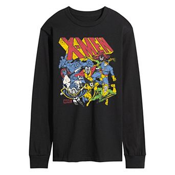 Men's Marvel X-Men Group Retro Long Sleeve Graphic Tee