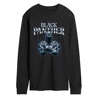 Men's Marvel Black Panther Bootleg Long Sleeve Graphic Tee