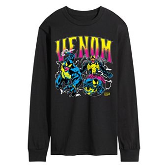 Men's Marvel Venom Pop Color Bootleg Long Sleeve Graphic Tee