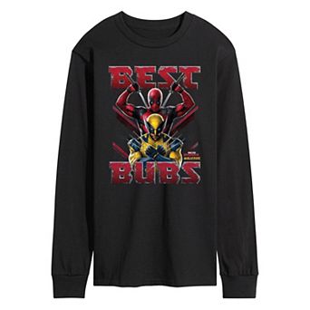 Men's Marvel Deadpool & Wolverine Best Bubs Long Sleeve Graphic Tee