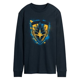 Men's Marvel Guardians Of The Galaxy Airbrush Logo Long Sleeve Graphic Tee