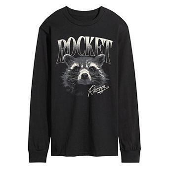 Men's Marvel Guardians Of The Galaxy Rocket Raccoon Long Sleeve Graphic Tee