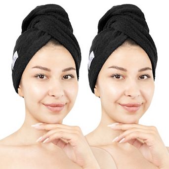 American Soft Linen 2 pc Soft Cotton Hair Drying Towels Set