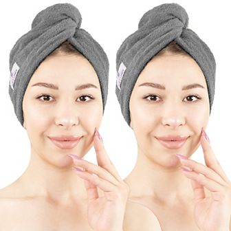 American Soft Linen 2 pc Soft Cotton Hair Drying Towels Set
