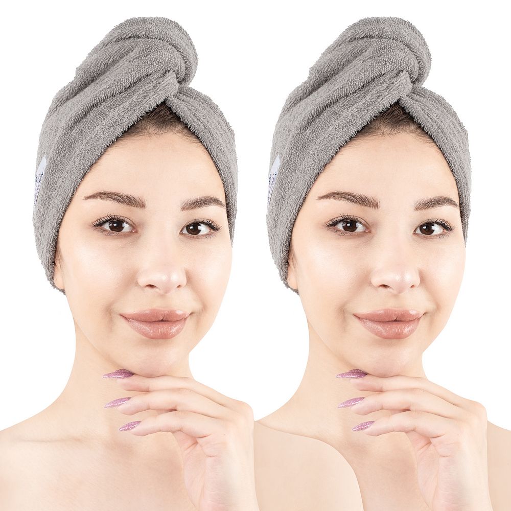 American Soft Linen 2-Piece Soft Cotton Hair Drying Towels Set