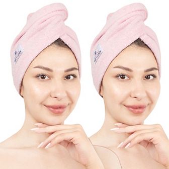American Soft Linen 2 pc Soft Cotton Hair Drying Towels Set