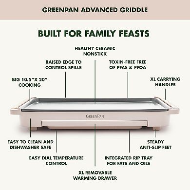 GreenPan Advanced Electric Griddle & Warming Drawer