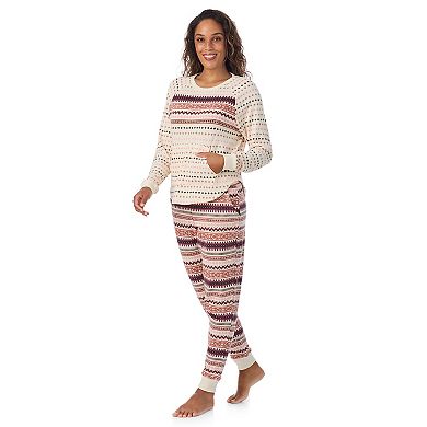 Women's Cuddl Duds® Sweater Knit Pajama Top & Pajama Jogger Set