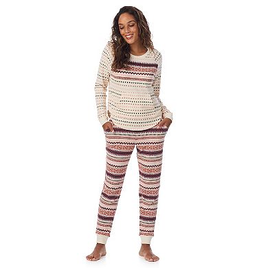 Women's Cuddl Duds® Sweater Knit Pajama Top & Pajama Jogger Set