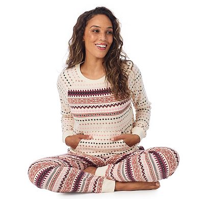 Women's Cuddl Duds® Sweater Knit Pajama Top & Pajama Jogger Set