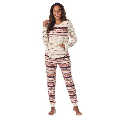 Petite Cuddl Duds® Sweater Knit Pajama Top & Pajama Jogger Set