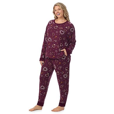 Plus Size Cuddl Duds® Sweater Knit Pajama Top & Pajama Jogger Set