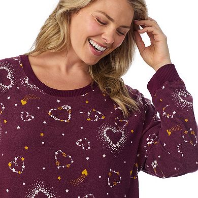 Plus Size Cuddl Duds® Sweater Knit Pajama Top & Pajama Jogger Set