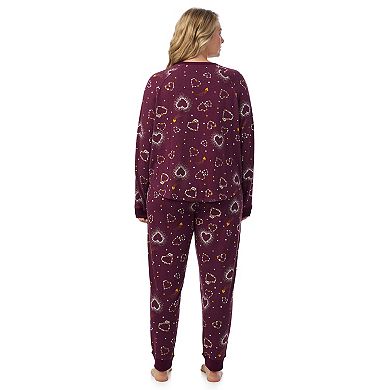 Plus Size Cuddl Duds® Sweater Knit Pajama Top & Pajama Jogger Set