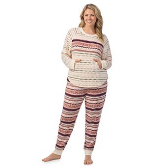 Plus Size Cuddl Duds® Sweater Knit Pajama Top & Pajama Jogger Set